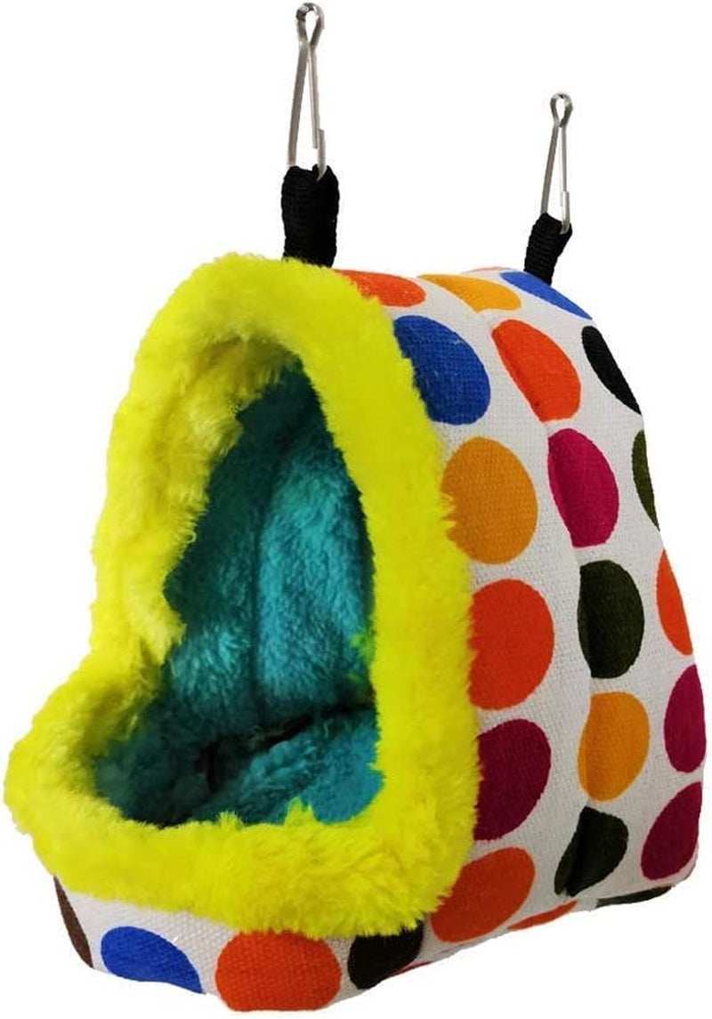 Medium Plush Bird Hanging Hammock Nest House - Cozy Cave Accessory for Conures, Lovebirds, Budgies, and Cockatiels