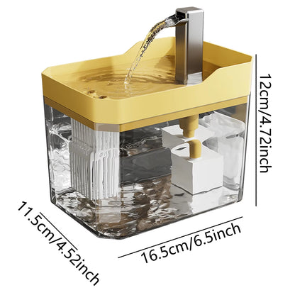 Automatic Cat Water Fountain with USB-Powered Pump and Anti-Dry Burning Filter System