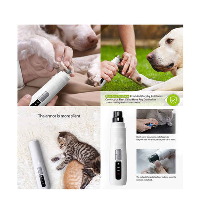 Electric Pet Nail Grinder for Dogs and Cats - Turbo USB Rechargeable Claw File N9