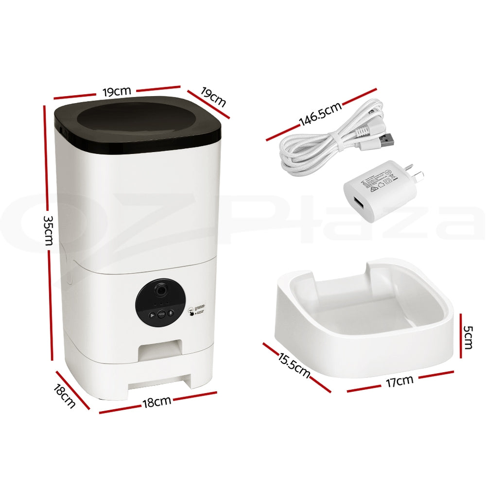 I.Pet Smart Automatic Pet Feeder with Camera and WiFi Connectivity for Dogs and Cats
