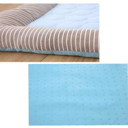 Pet Cooling Pad for Dogs and Cats - Soft Ice Silk Mat for Summer Comfort, Breathable Blue Design