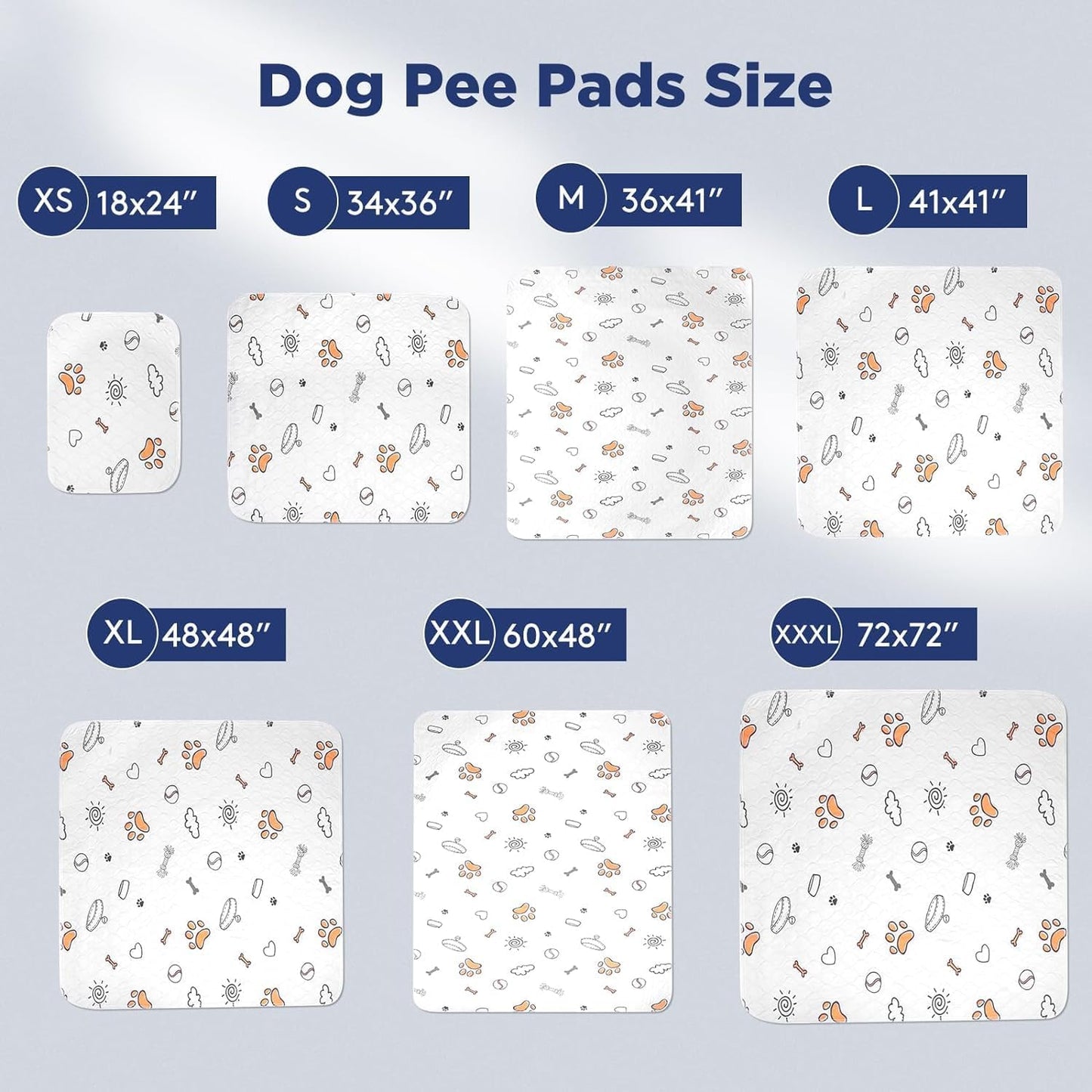 Washable Dog Pee Pads - 2 Pack Small 18"x24" Super Absorbent Reusable Training Pads, 100% Waterproof Non-Slip Design for Whelping, Playpen, and Crate Use