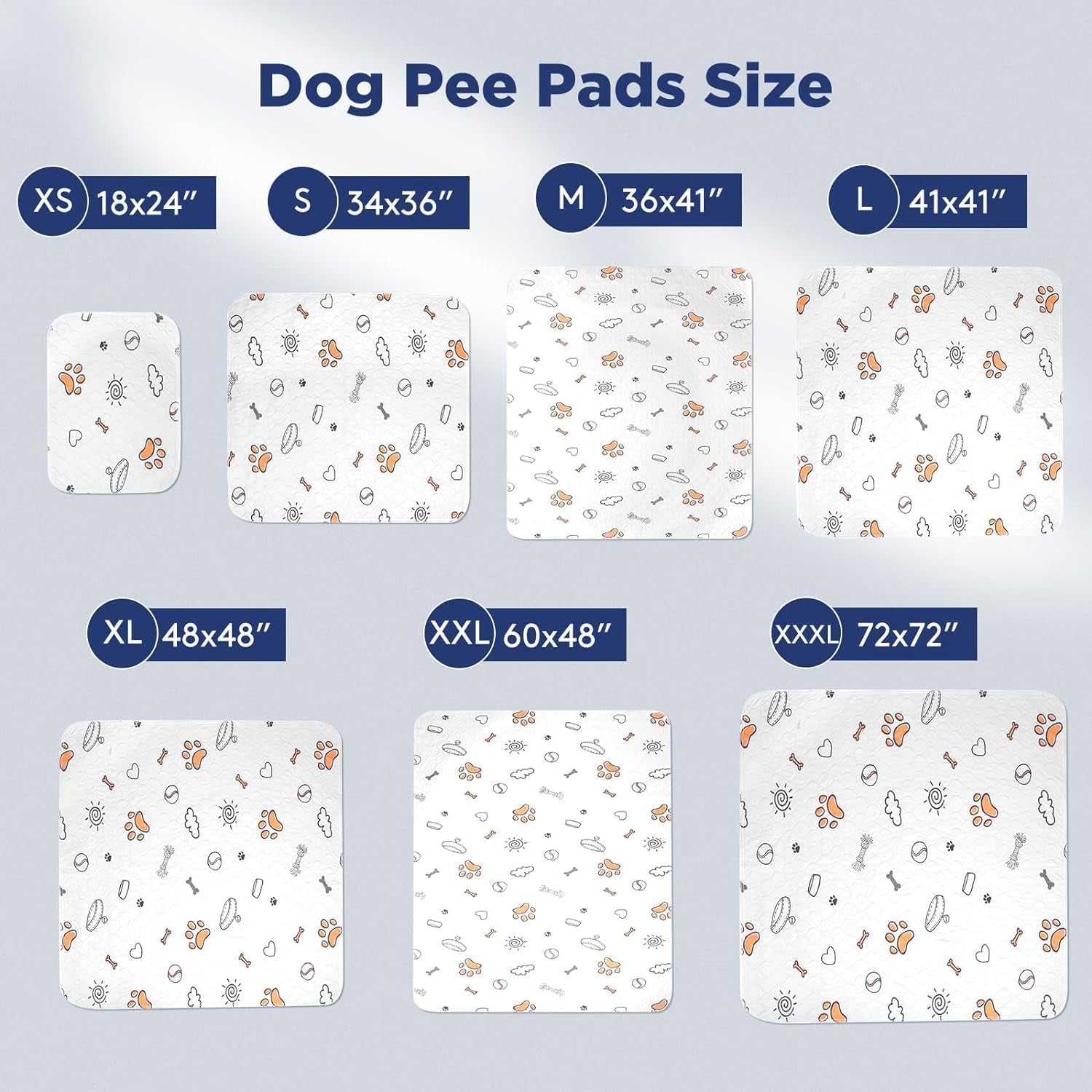 Washable Dog Pee Pads - 2 Pack Small 18"x24" Super Absorbent Reusable Training Pads, 100% Waterproof Non-Slip Design for Whelping, Playpen, and Crate Use