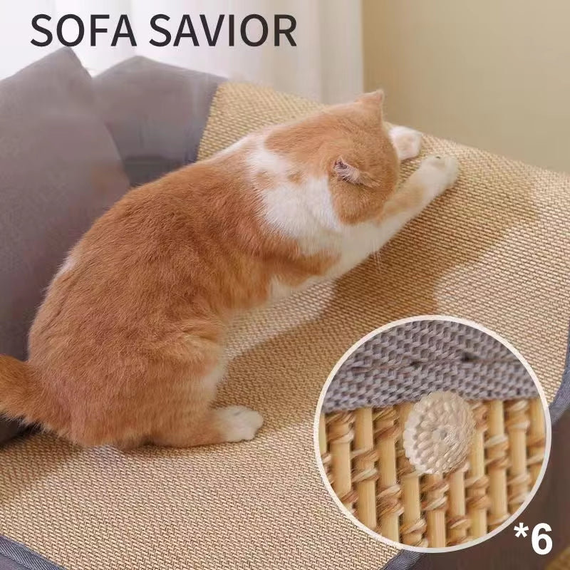 Cat Scratch Prevention Sofa Protector and Nail Sharpening Mat