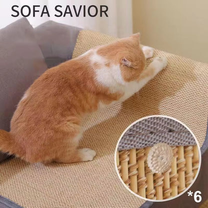 Cat Scratch Prevention Sofa Protector and Nail Sharpening Mat
