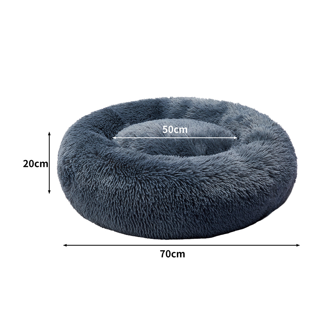 Pawz Plush Dog Calming Bed - Thick, Soft, Round, and Washable for Large Breeds