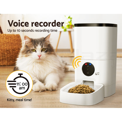 I.Pet Smart Automatic Pet Feeder with Camera and WiFi Connectivity for Dogs and Cats
