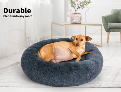 Pawz Plush Dog Calming Bed - Thick, Soft, Round, and Washable for Large Breeds
