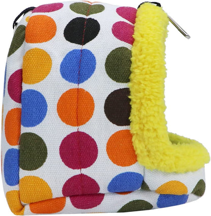 Medium Plush Bird Hanging Hammock Nest House - Cozy Cave Accessory for Conures, Lovebirds, Budgies, and Cockatiels