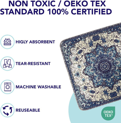 Extra Large Washable Pet Training Pads and Cat Litter Mat, Reusable 36" x 36" (2 Pack)