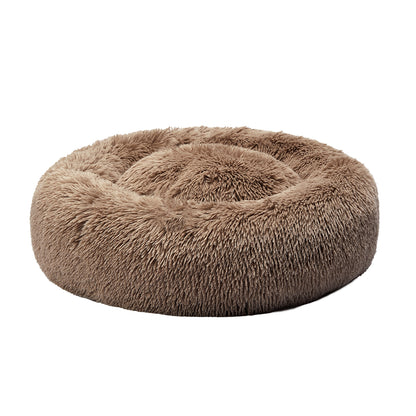 Pawz Plush Dog Calming Bed - Thick, Soft, Round, and Washable for Large Breeds