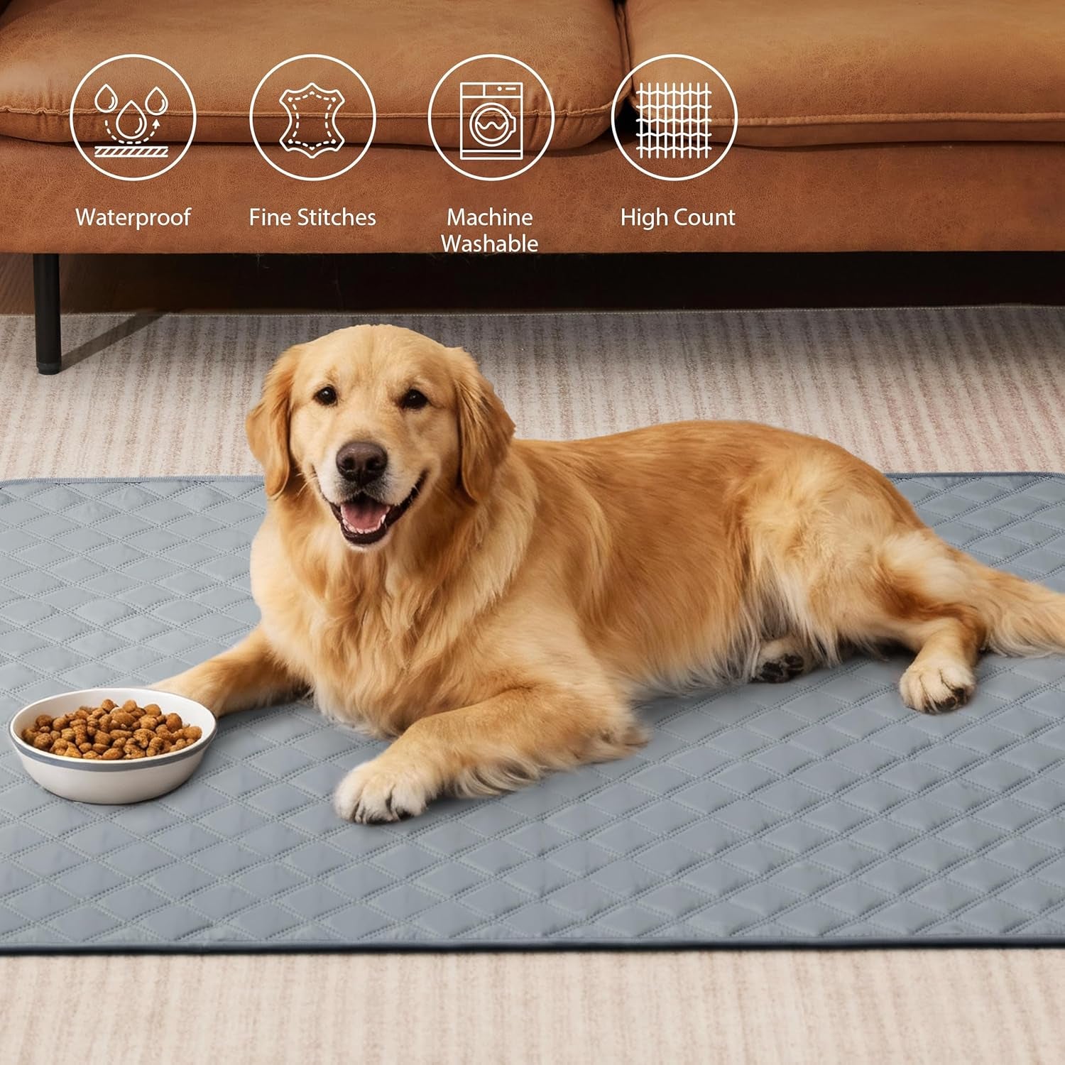 Large/Extra Large Reusable Washable Dog Pee Pads - 36'' x 41'' - 2 Pack, Absorbent Non-Slip Waterproof Potty Training Pads, Leak-Proof Whelping Solutions