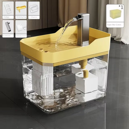 Automatic Cat Water Fountain with USB-Powered Pump and Anti-Dry Burning Filter System