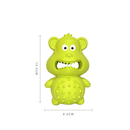Durable Natural Rubber Dog Toys for Aggressive Chewers - Indestructible Squeaky Chew Toys for Interactive Play