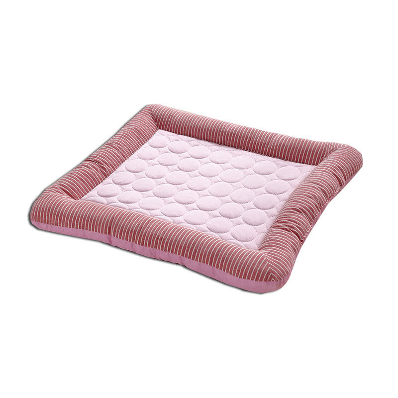 Pet Cooling Pad for Dogs and Cats - Soft Ice Silk Mat for Summer Comfort, Breathable Blue Design