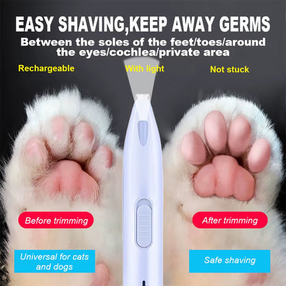 Professional Electric Dog Hair Trimmer and Grooming Scissors for Pets - Ideal for Foot, Ear, and Butt Hair Care
