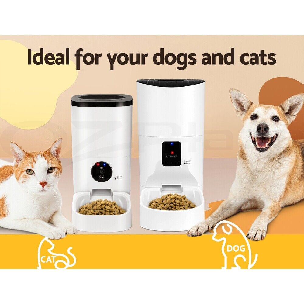 I.Pet Smart Automatic Pet Feeder with Camera and WiFi Connectivity for Dogs and Cats