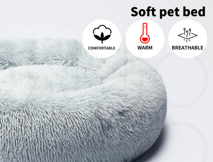 Pawz Plush Dog Calming Bed - Thick, Soft, Round, and Washable for Large Breeds