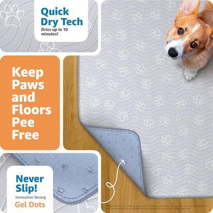 Reusable Puppy Training Pad – Waterproof, Extra-Absorbent, and Washable Potty Solution for Dogs – Ideal for Training, Whelping, and Floor Protection (Medium - 36"X41")