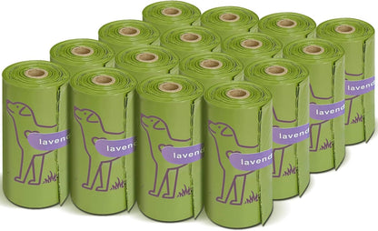 240 Count Leakproof 13” x 9” Dog Waste Bags Rolls - Durable and Scented Poop Bags for Dogs and Cats