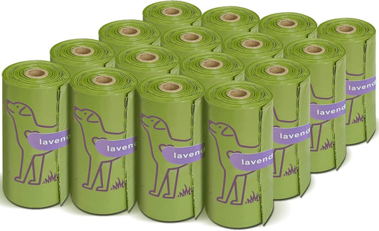 240 Count Leakproof 13” x 9” Dog Waste Bags Rolls - Durable and Scented Poop Bags for Dogs and Cats