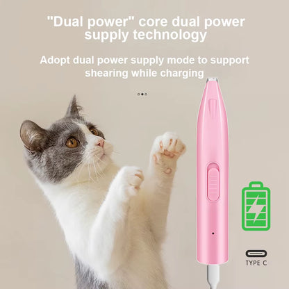 Professional Electric Dog Hair Trimmer and Grooming Scissors for Pets - Ideal for Foot, Ear, and Butt Hair Care