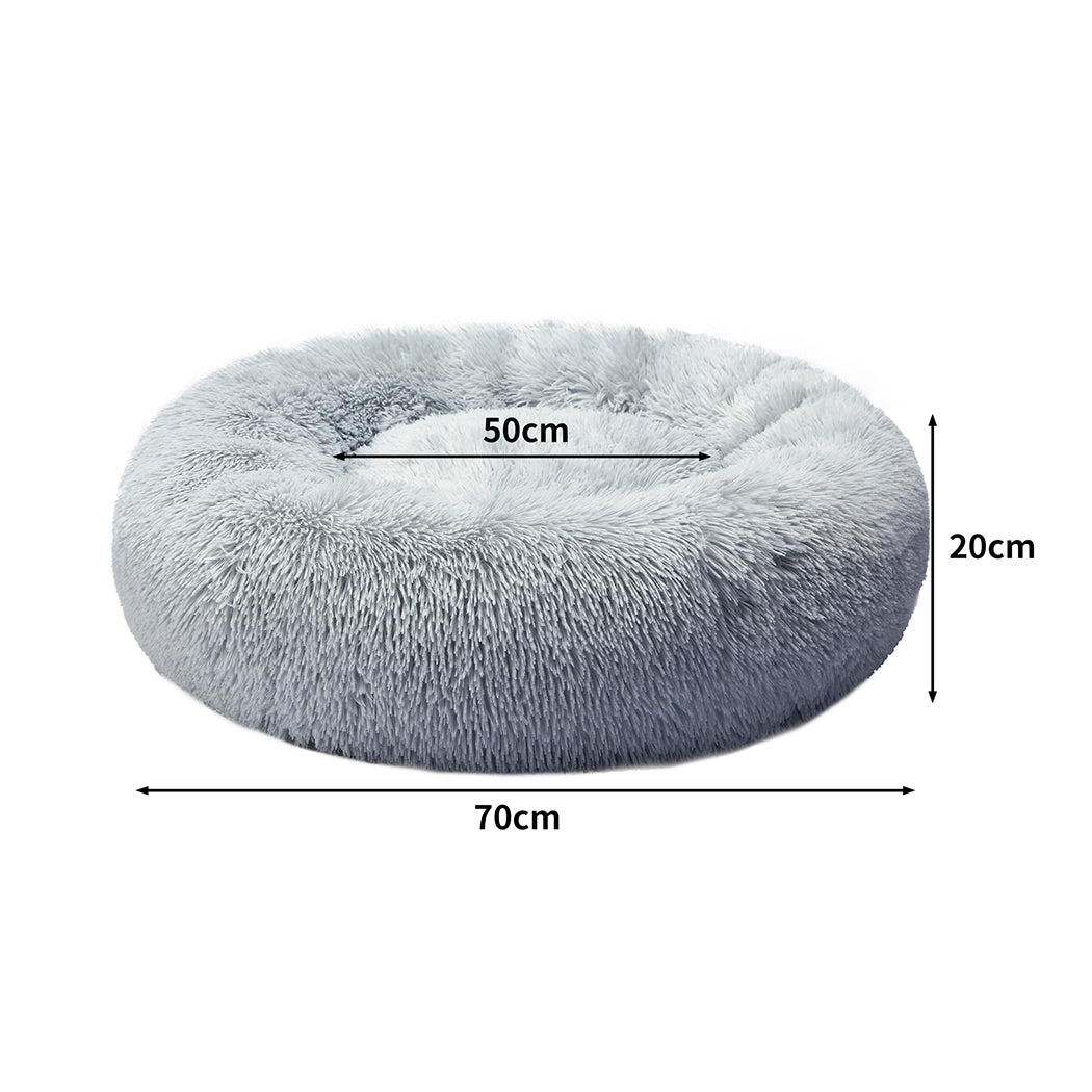 Pawz Plush Dog Calming Bed - Thick, Soft, Round, and Washable for Large Breeds