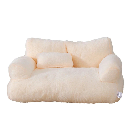 Luxury Plush Cat Sofa Bed - Cozy Winter Nest for Small to Medium Dogs and Cats