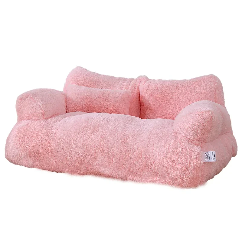 Luxury Plush Cat Sofa Bed - Cozy Winter Nest for Small to Medium Dogs and Cats