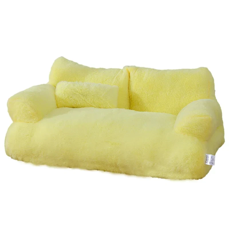 Luxury Plush Cat Sofa Bed - Cozy Winter Nest for Small to Medium Dogs and Cats
