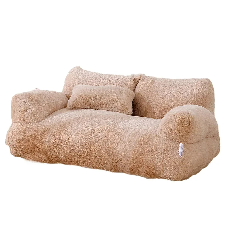 Luxury Plush Cat Sofa Bed - Cozy Winter Nest for Small to Medium Dogs and Cats