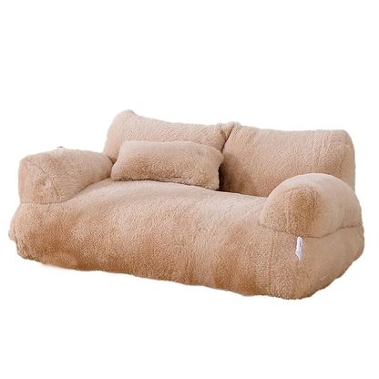 Luxury Plush Cat Sofa Bed - Cozy Winter Nest for Small to Medium Dogs and Cats