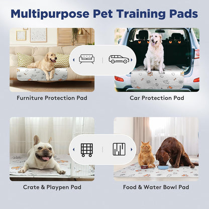 Washable Dog Pee Pads - 2 Pack Small 18"x24" Super Absorbent Reusable Training Pads, 100% Waterproof Non-Slip Design for Whelping, Playpen, and Crate Use