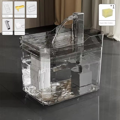 Automatic Cat Water Fountain with USB-Powered Pump and Anti-Dry Burning Filter System