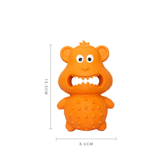 Durable Natural Rubber Dog Toys for Aggressive Chewers - Indestructible Squeaky Chew Toys for Interactive Play