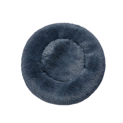Pawz Plush Dog Calming Bed - Thick, Soft, Round, and Washable for Large Breeds