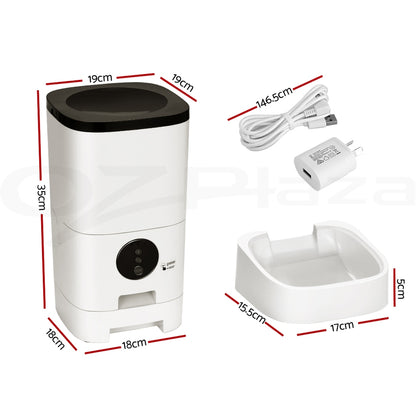 I.Pet Smart Automatic Pet Feeder with Camera and WiFi Connectivity for Dogs and Cats