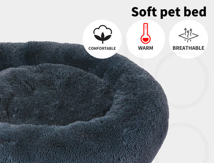 Pawz Plush Dog Calming Bed - Thick, Soft, Round, and Washable for Large Breeds