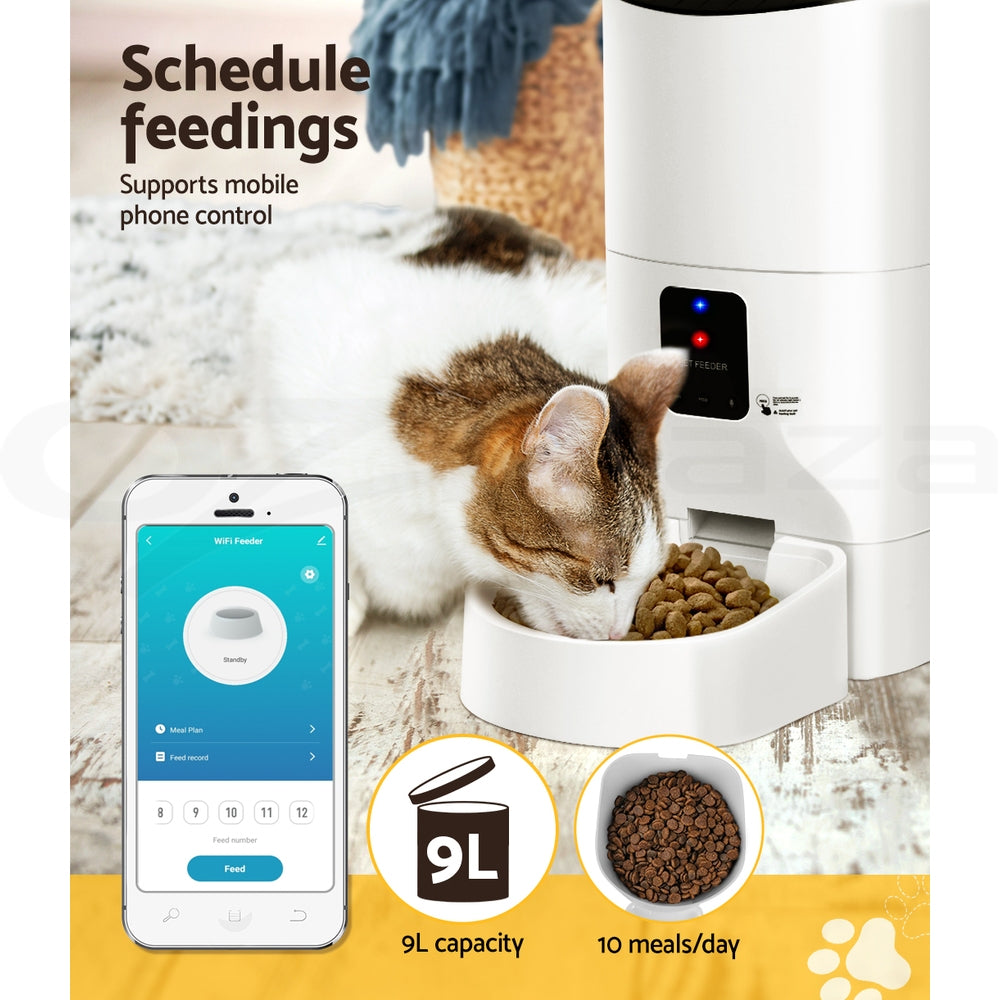 I.Pet Smart Automatic Pet Feeder with Camera and WiFi Connectivity for Dogs and Cats