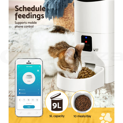 I.Pet Smart Automatic Pet Feeder with Camera and WiFi Connectivity for Dogs and Cats