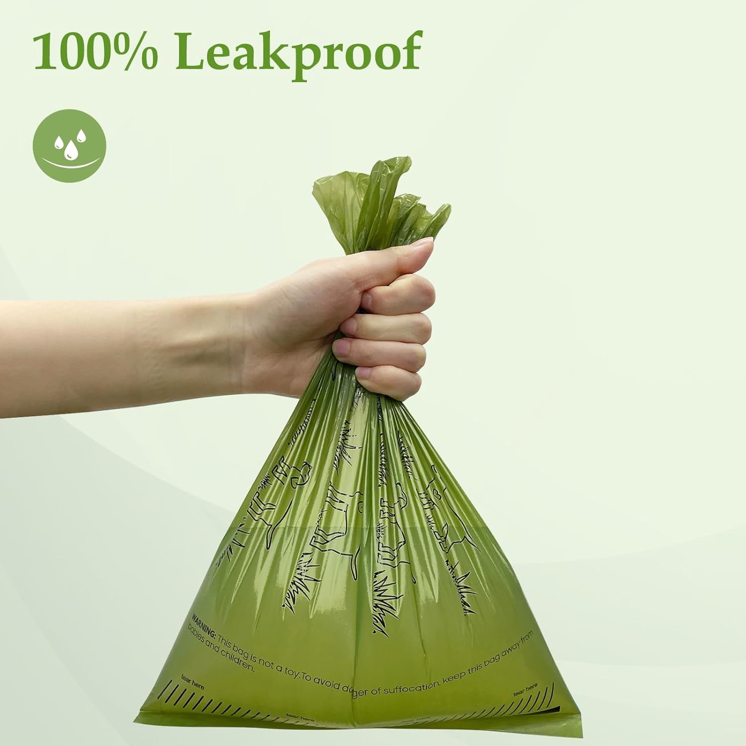 240 Count Leakproof 13” x 9” Dog Waste Bags Rolls - Durable and Scented Poop Bags for Dogs and Cats