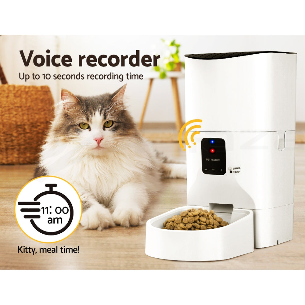 I.Pet Smart Automatic Pet Feeder with Camera and WiFi Connectivity for Dogs and Cats