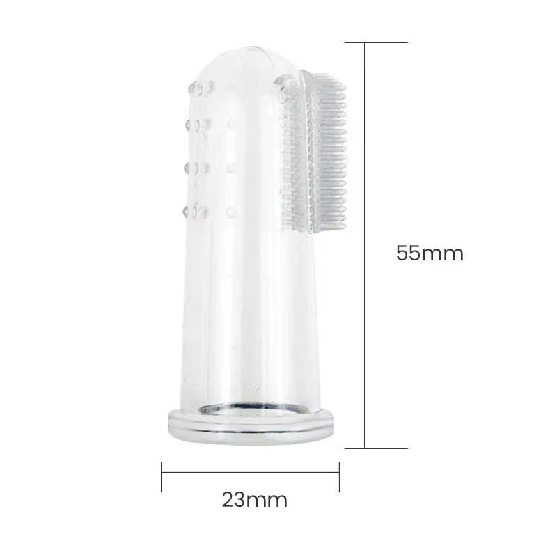 Premium Soft Silicone Pet Finger Toothbrush for Dogs and Cats - Effective Dental Care Tool for Bad Breath and Tartar Removal