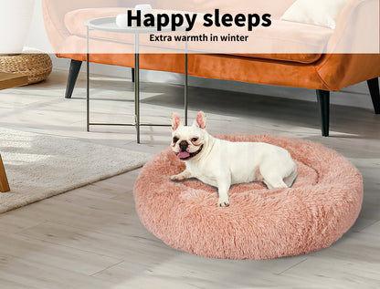 Pawz Plush Dog Calming Bed - Thick, Soft, Round, and Washable for Large Breeds