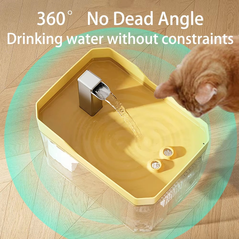 Automatic Cat Water Fountain with USB-Powered Pump and Anti-Dry Burning Filter System
