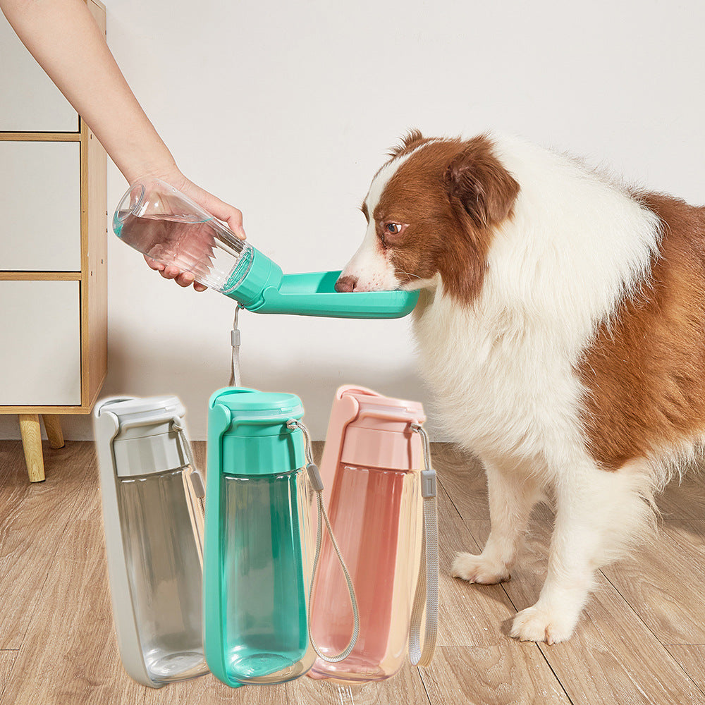 Outdoor Portable Folding Dog Water Bottle - 550ml Large Capacity for Medium to Large Dogs